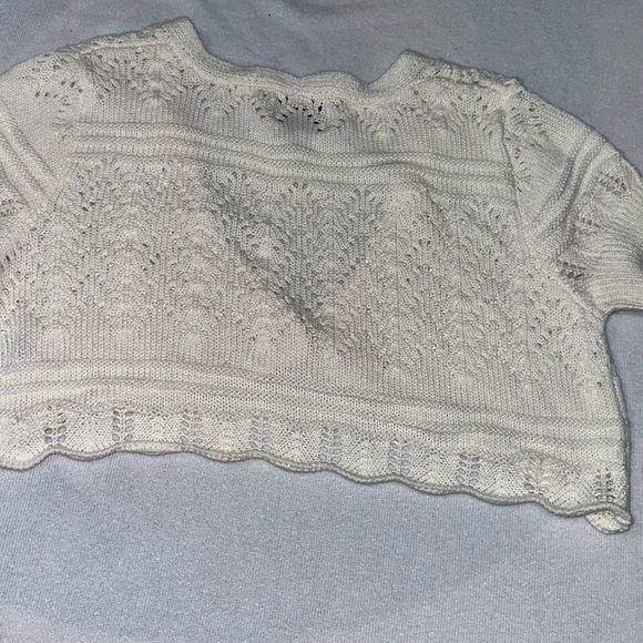 White Women's Sweater - Picture 3 of 6